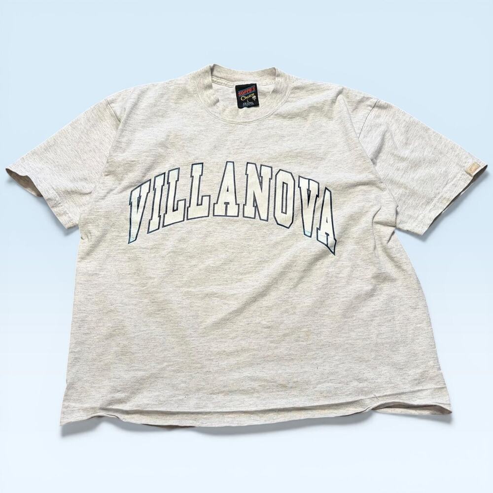 Vintage Villanova Wildcats Shirt Mens Large Gray NCAA College Soffe's Cropped